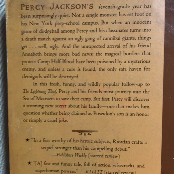 📚2/$6 The Sea of Monsters #2 Percy Jackson… - Picture 3 of 11